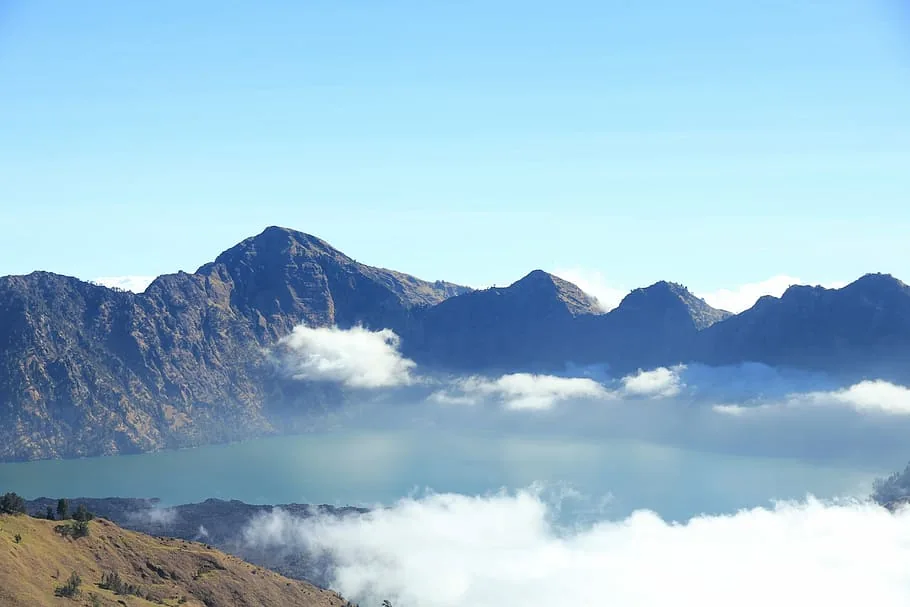 Paisaje del monte Rinjani en Lombok, Indonesia