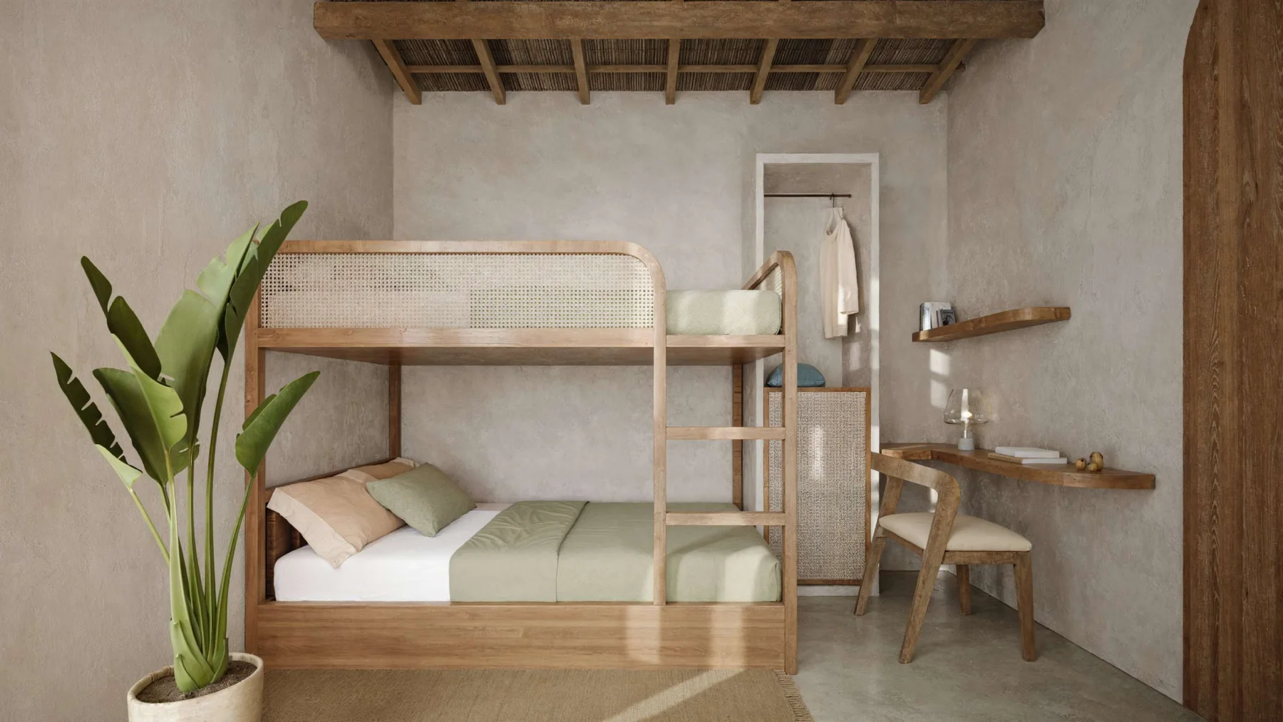 Segundo dormitorio con litera en Bumbang