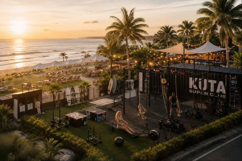 Club deportivo frente al mar en Kuta Lombok
