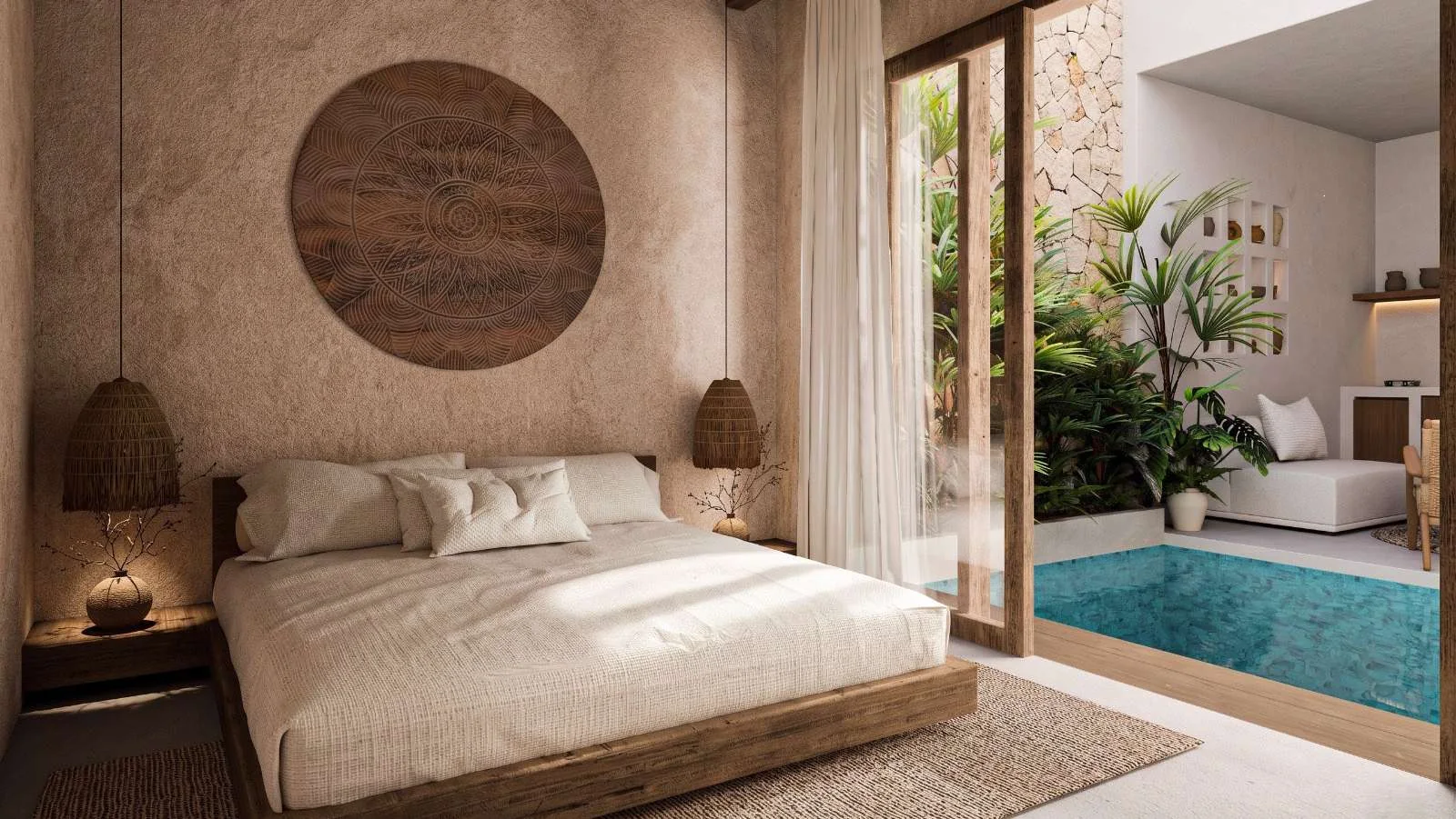 Dormitorio de villa Salina