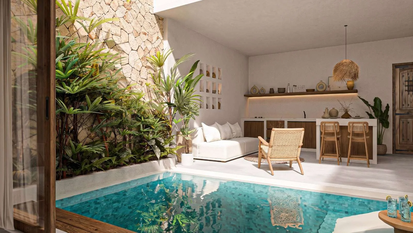 Villa Salina con piscina privada en Kuta Lombok
